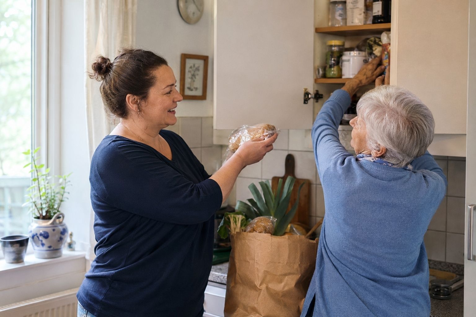 Haushaltshilfe in Tornesch unterstützt eine Seniorin im Alltag