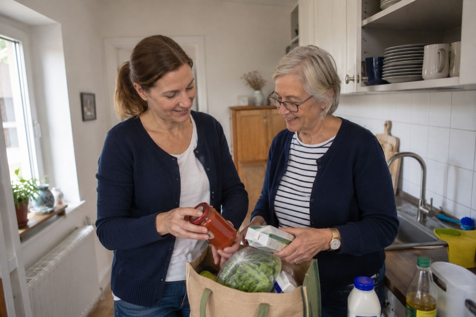 Haushaltshilfe in Uetersen unterstützt eine Seniorin im Alltag